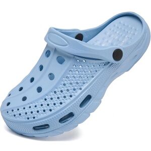 Kixshopping Arch‎ Support Clogs Garden Shoes Blue Camo Slip-On Sandals Women 10